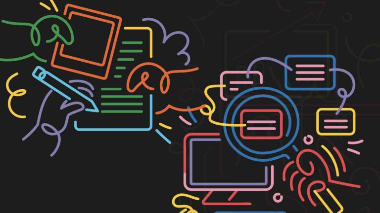 Conducting Research Projects Educational Presentation in Pink and Yellow Colorful Line Style