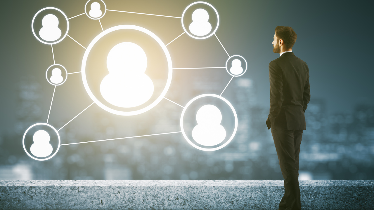 Recruiter looking at candidate profiles